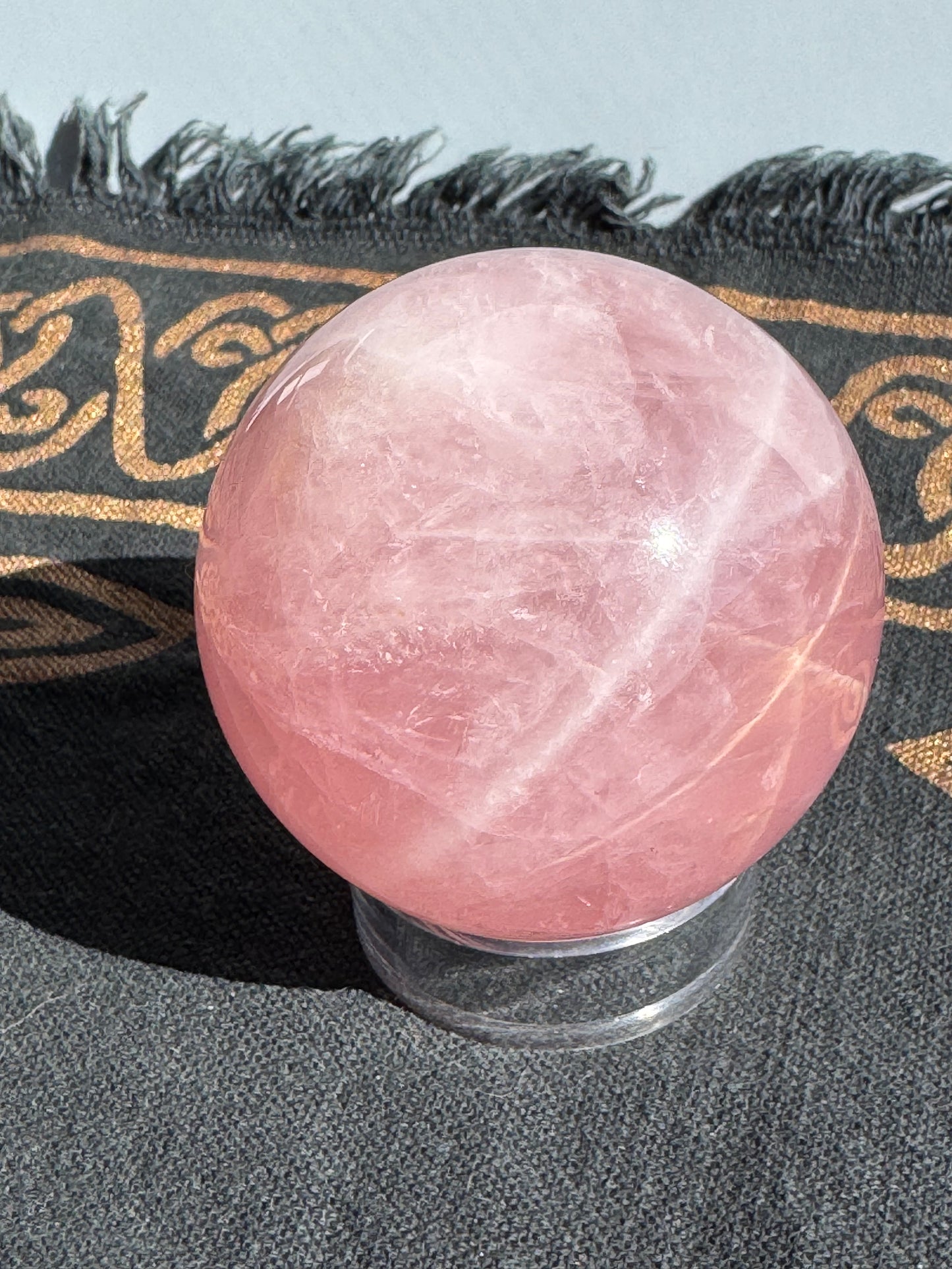 Large Rose Quartz Sphere w/ Asterism (Star)