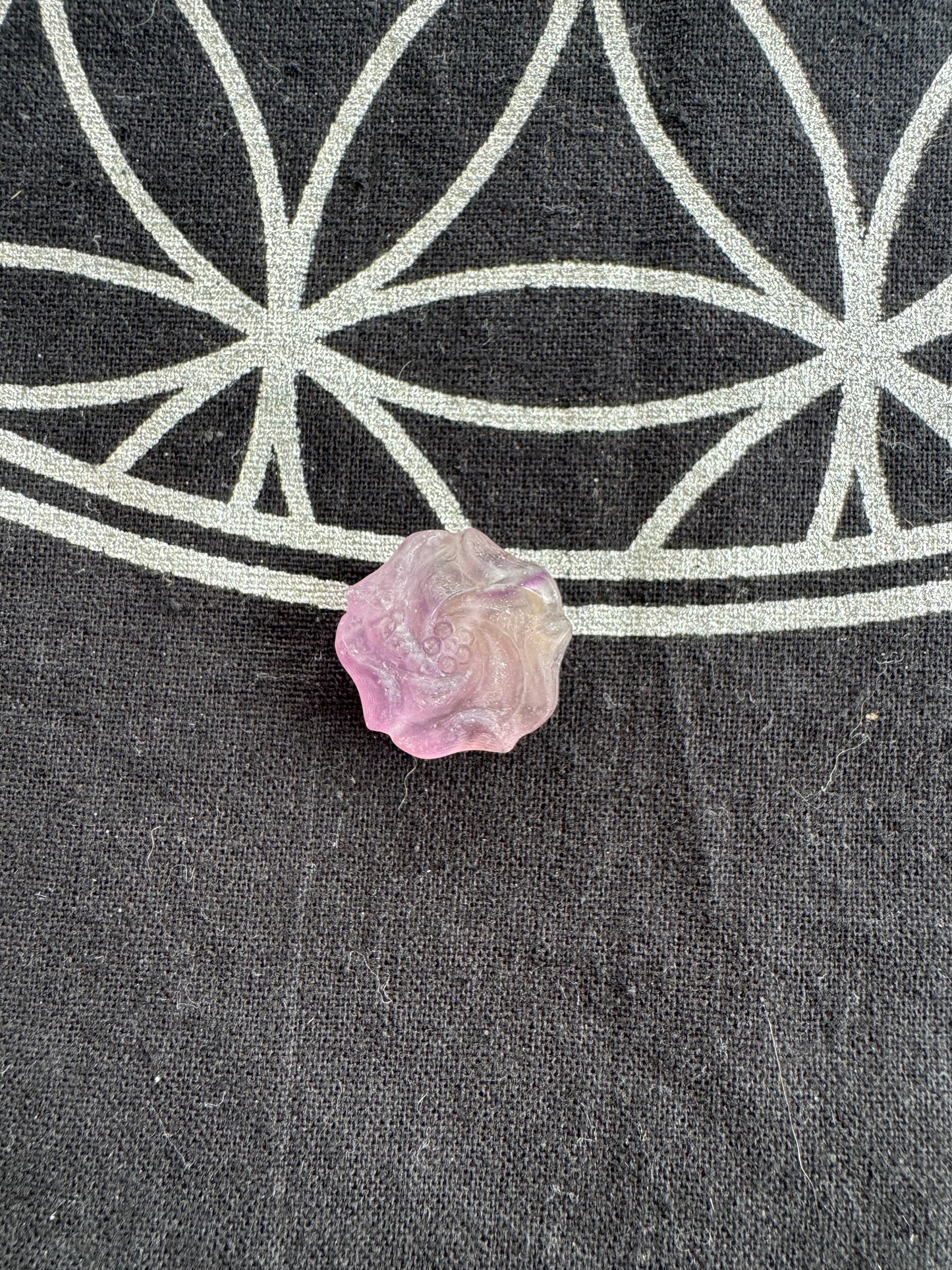 Fluorite Rose Pendants (pre-drilled)