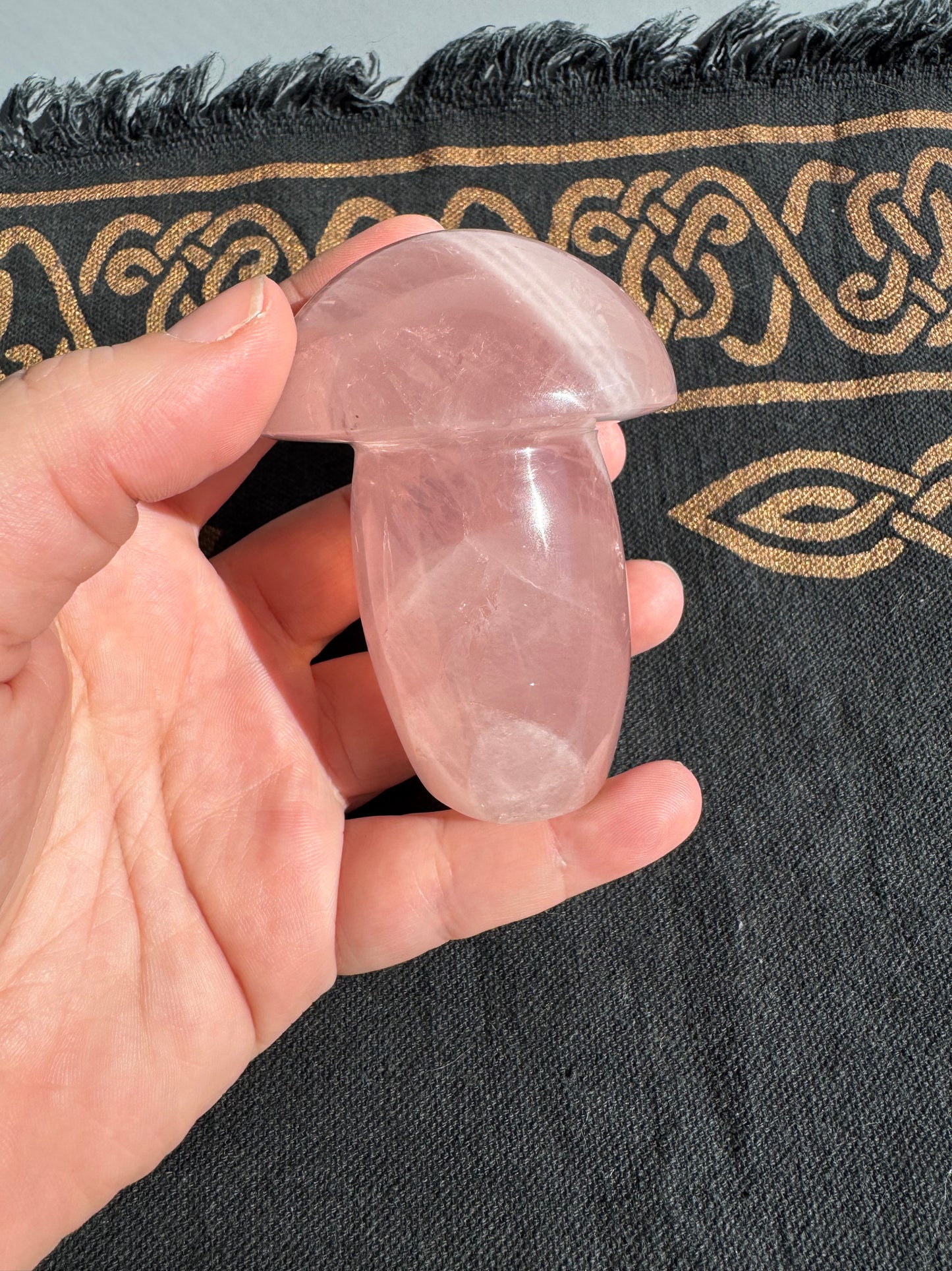 Large Rose Quartz Mushroom