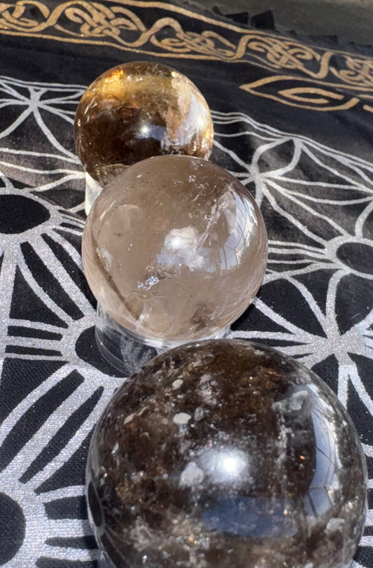 Smoky Quartz Spheres