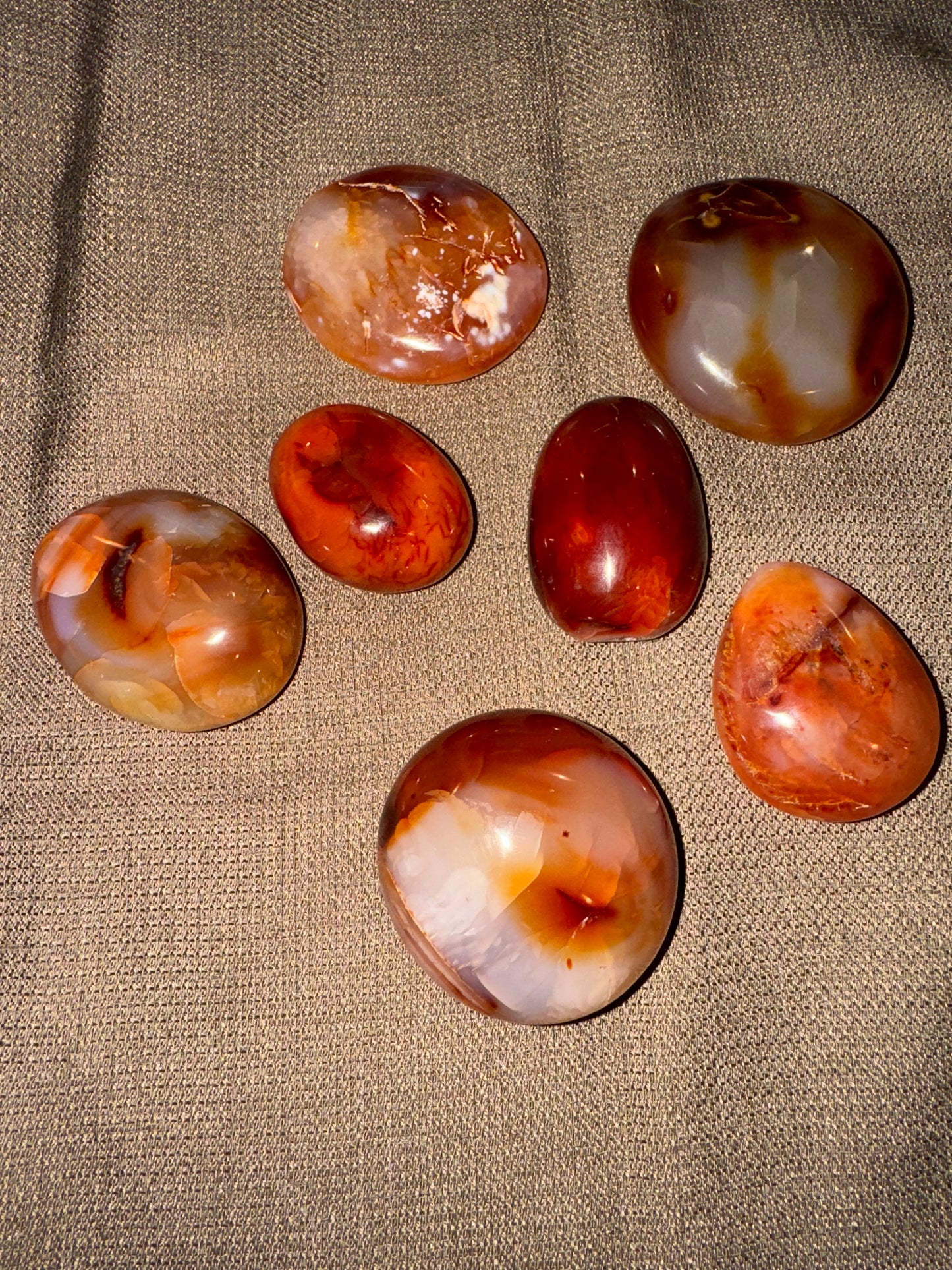 Carnelian Palm Stones