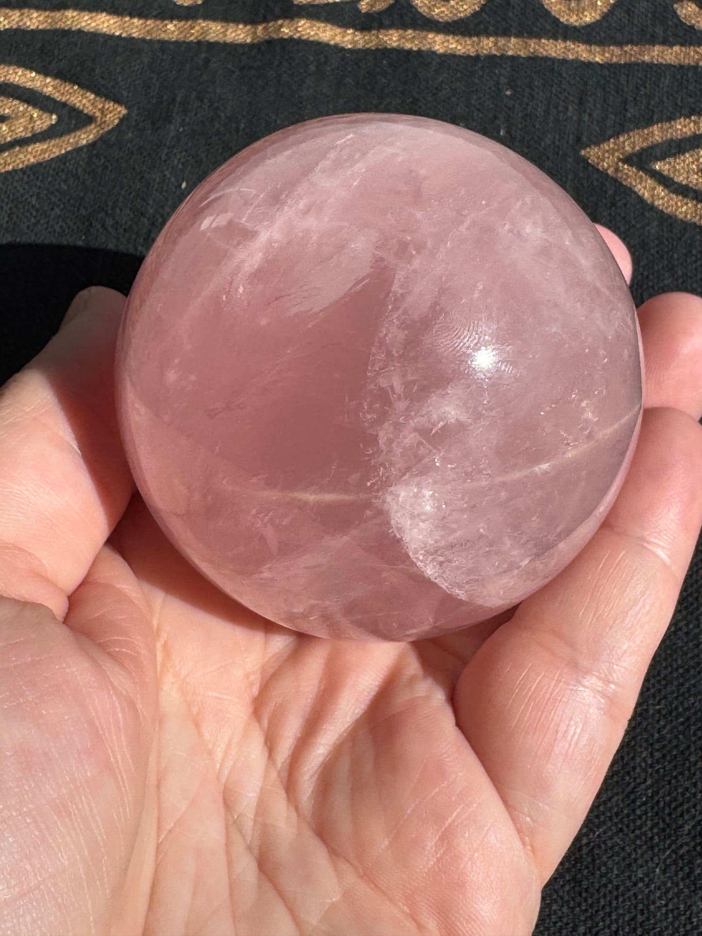 Large Rose Quartz Sphere w/ Asterism (Star)