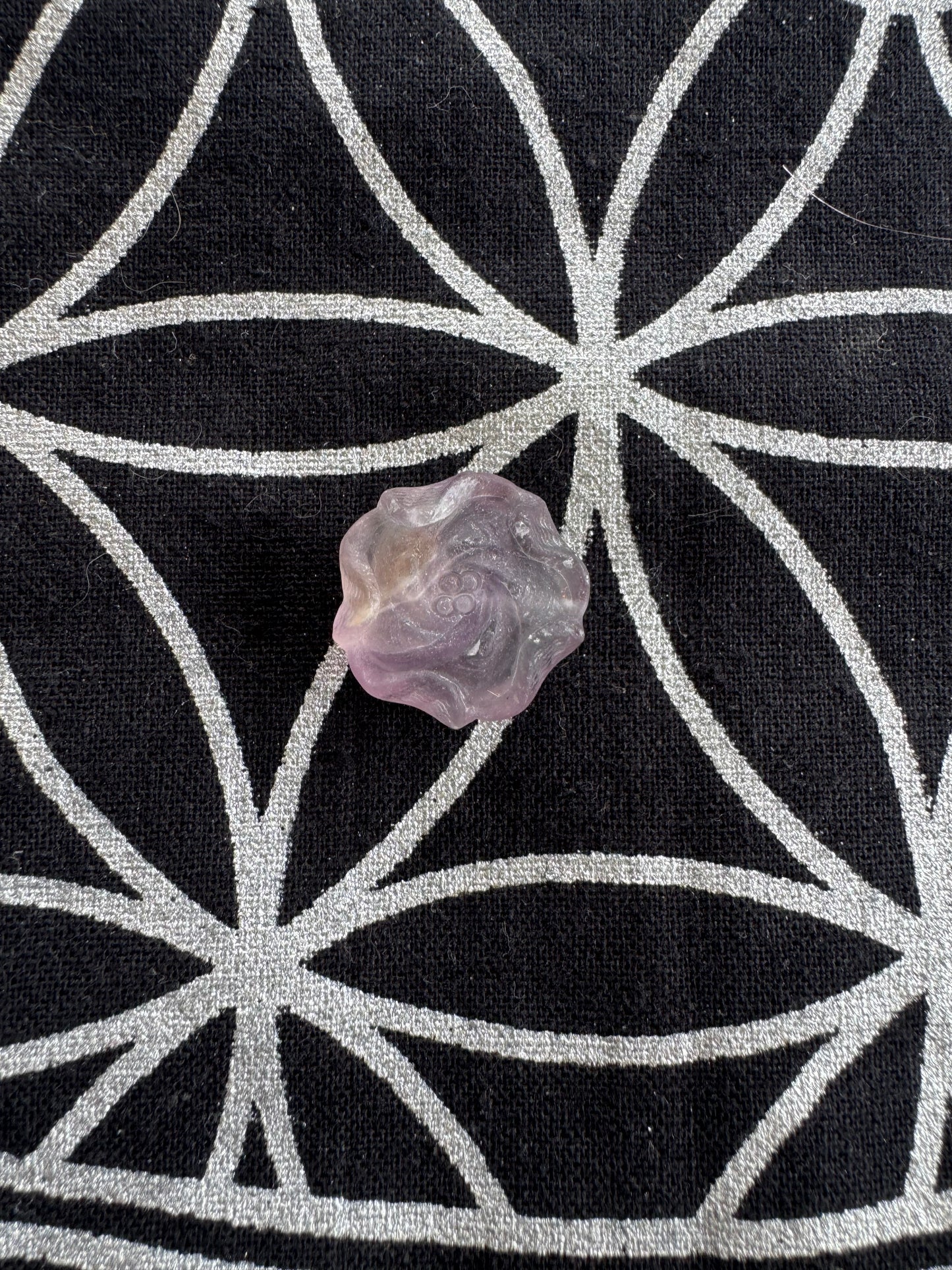 Fluorite Rose Pendants (pre-drilled)