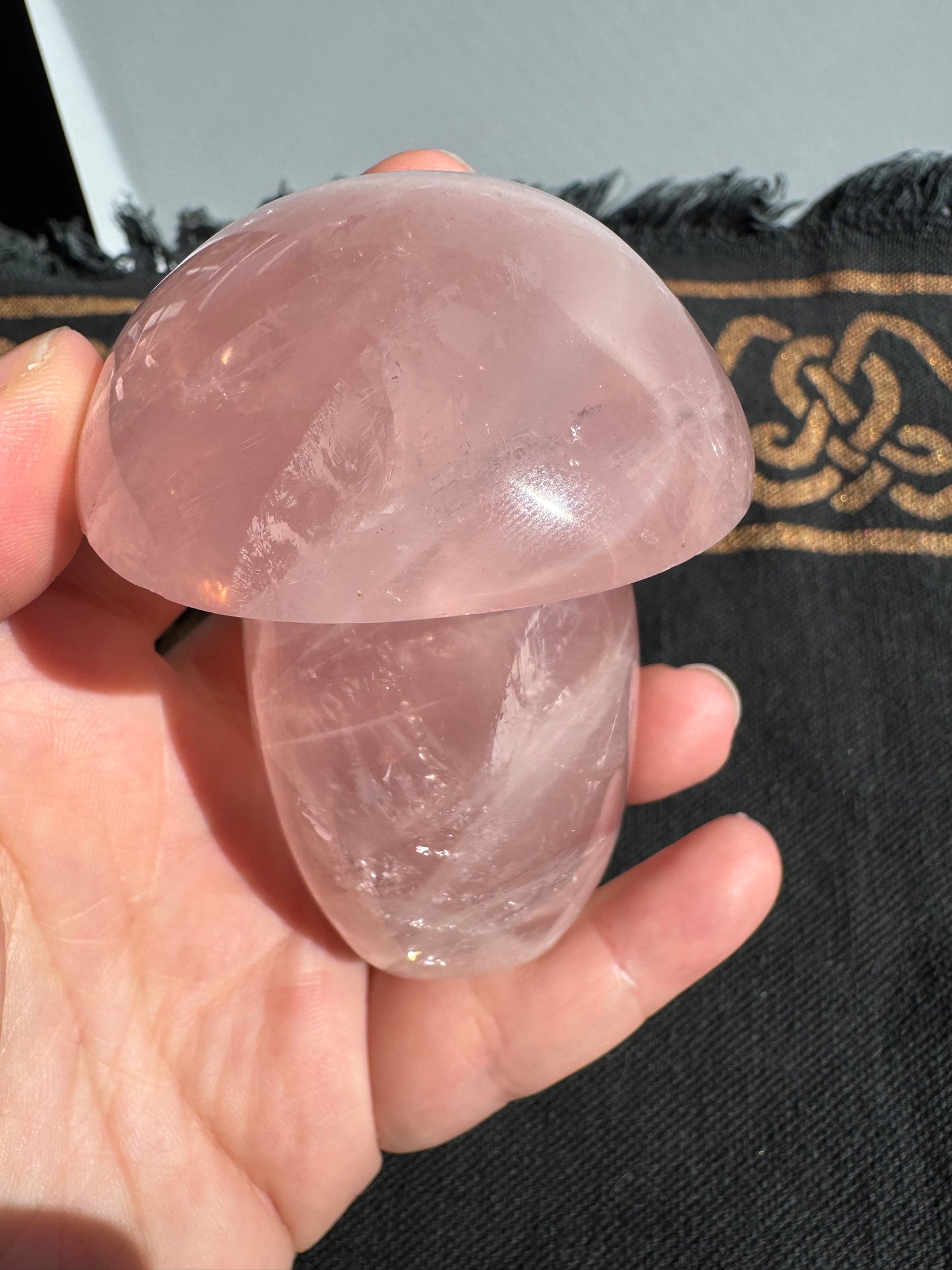 Large Rose Quartz Mushroom