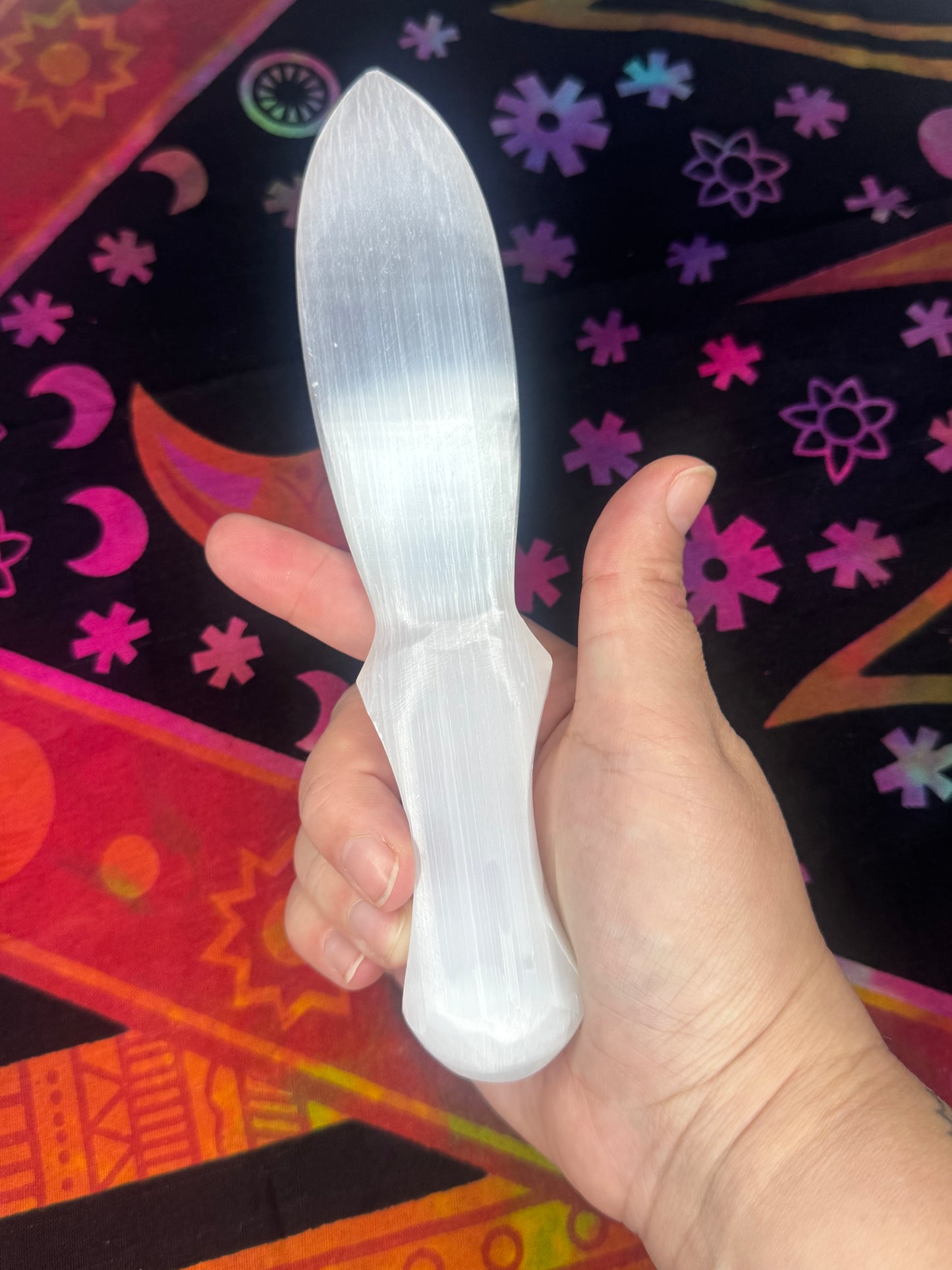 Satin Spar (Selenite) Knife