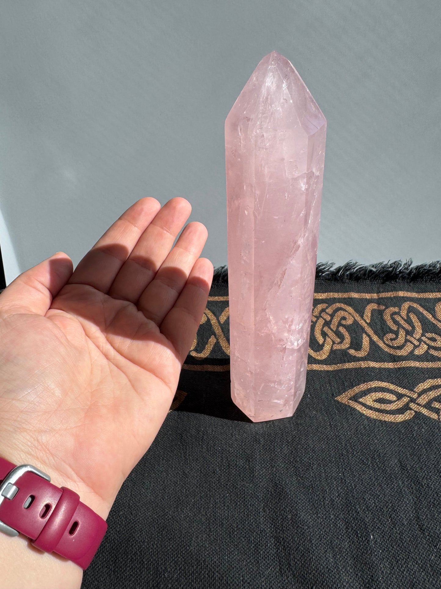 Large Rose Quartz Tower