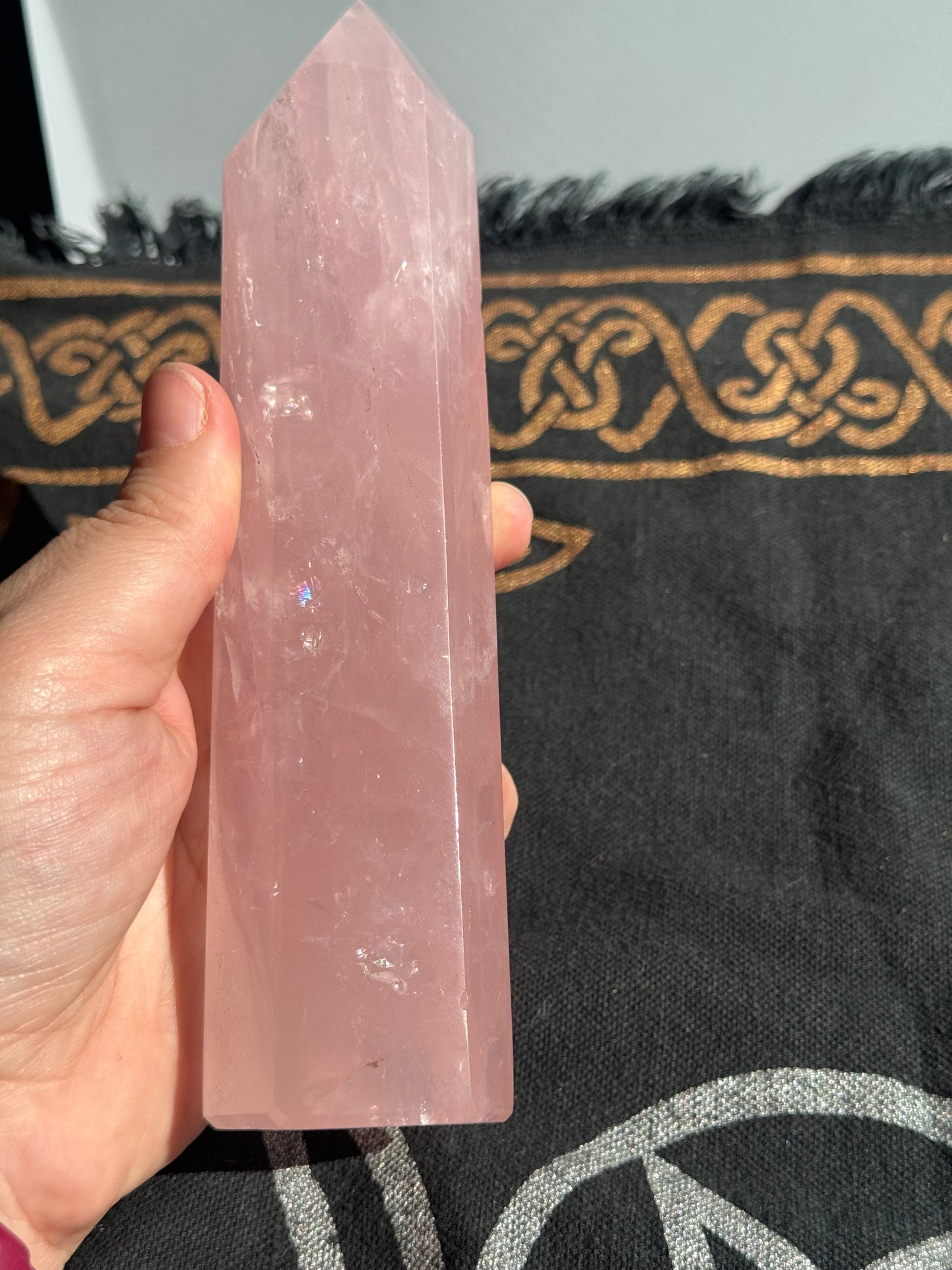 Large Rose Quartz Tower