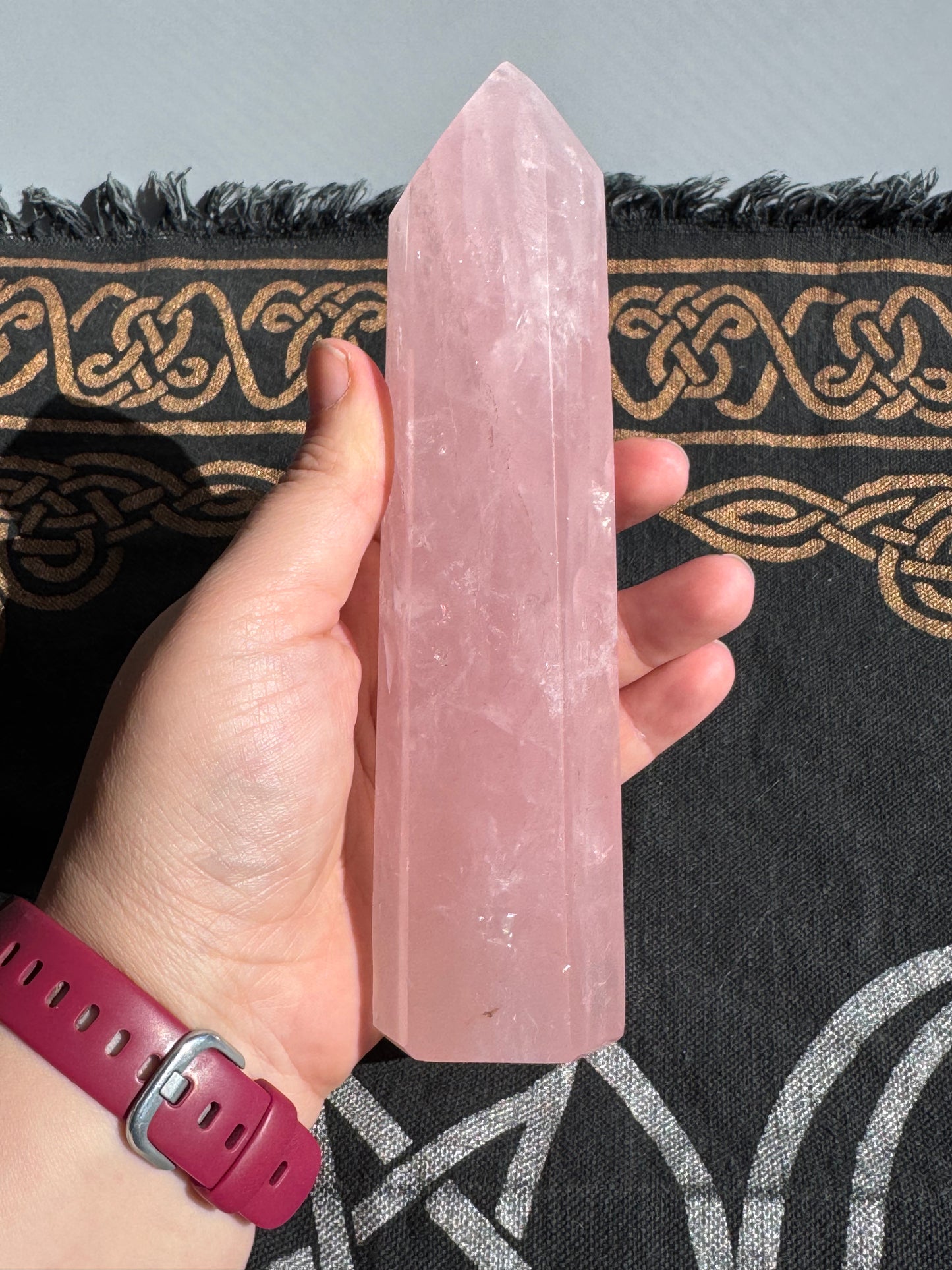 Large Rose Quartz Tower