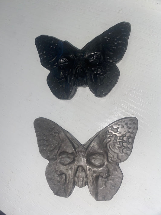 Silver Sheen Obsidian Death Moth