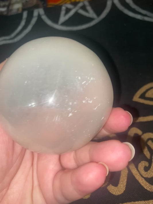 Satin Spar (Selenite) Sphere