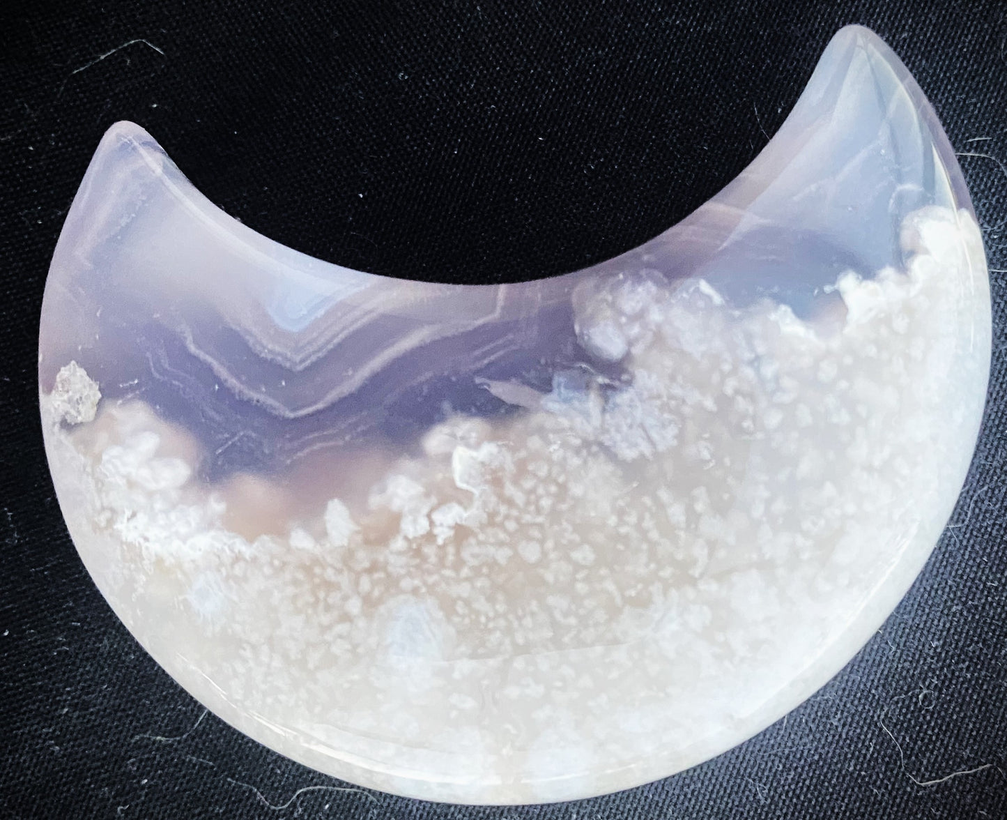 Flower Agate Crescent Moons