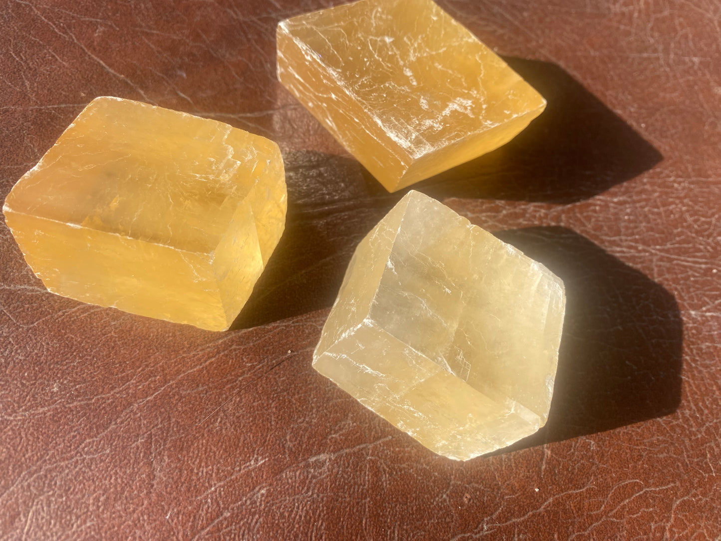 Honey Calcite Cubes