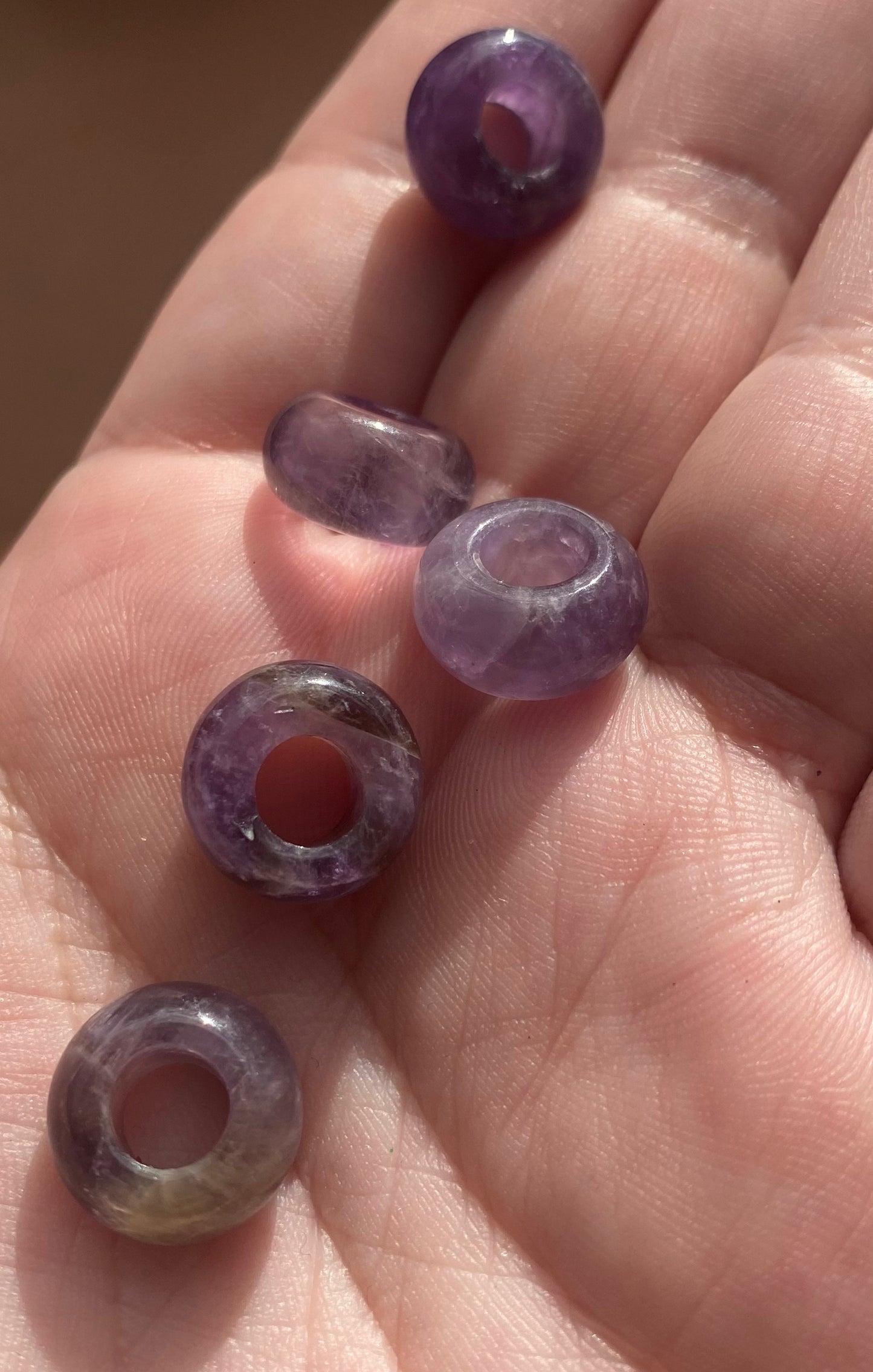 Pi stones (Loc Beads) 14mm--Amethyst