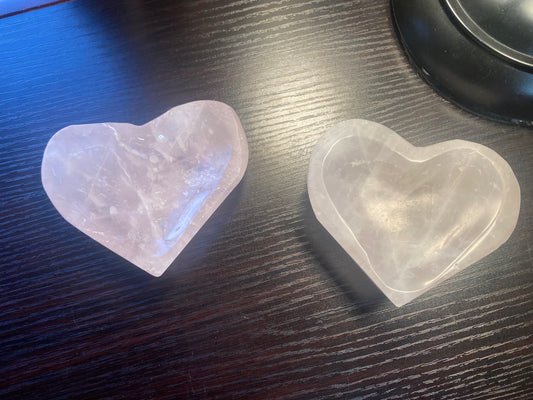 Rose Quartz Heart-Shaped Bowl