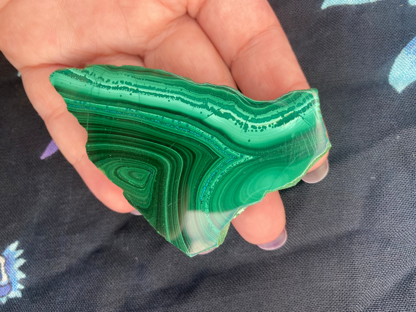 Malachite slabs