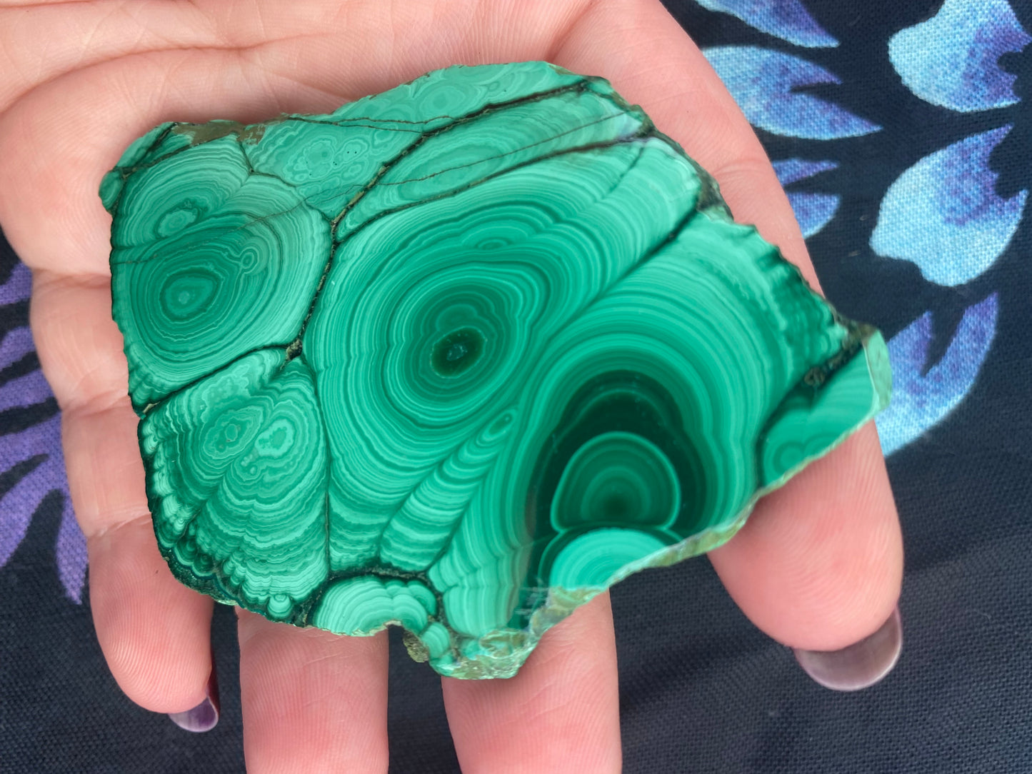 Malachite slabs